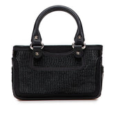 セリーヌ ブギーバッグ ハンドバッグ ブラック ビーズ レザー レディース CELINE 【中古】